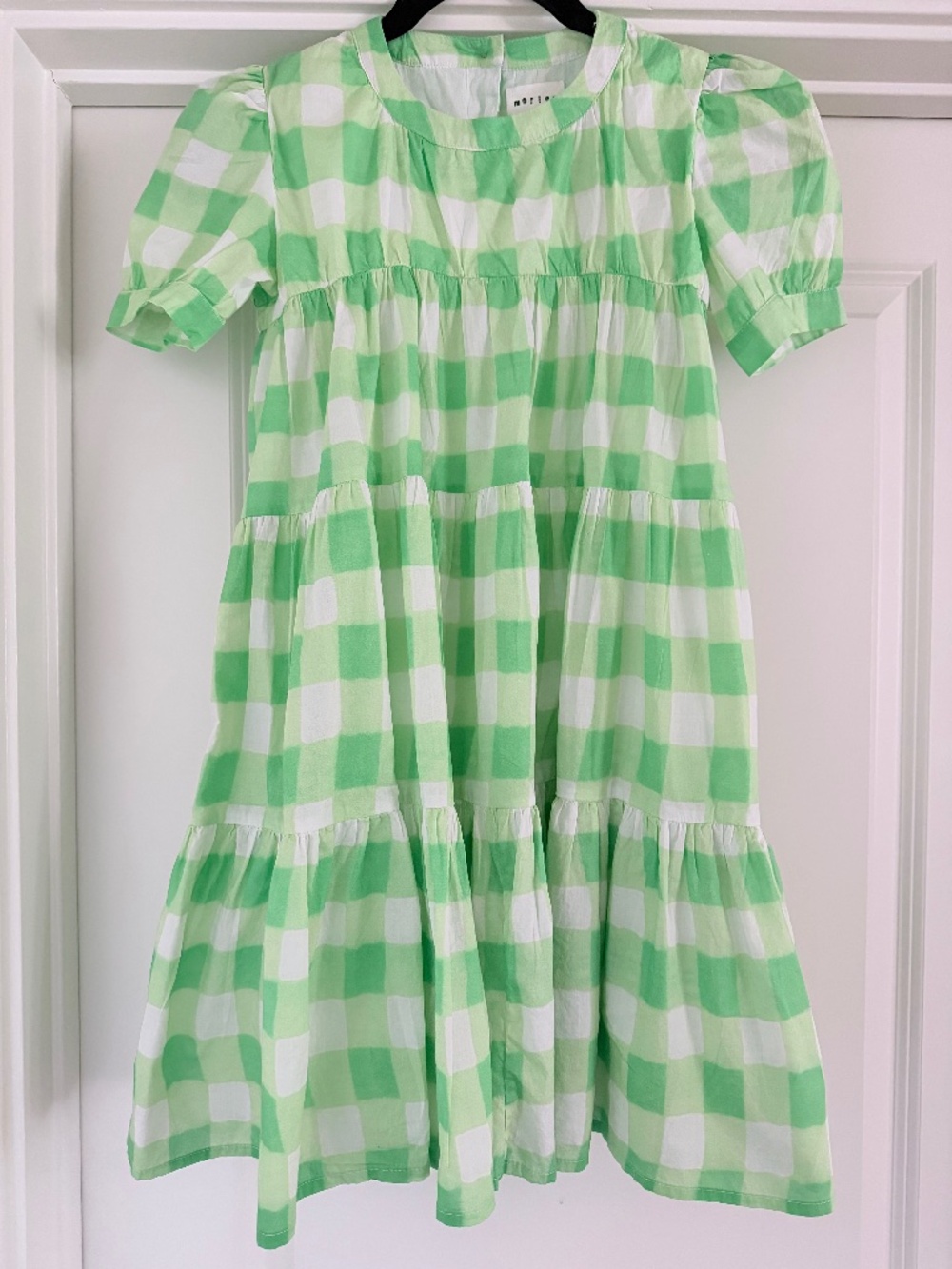 Morley Green Gingham Tiered Dress size 10